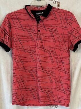 Barabas Red Black Polo Shirt S